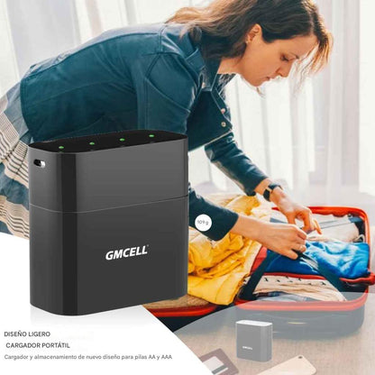 Cargador de batería AA y AAA para batería de NiMH y litio