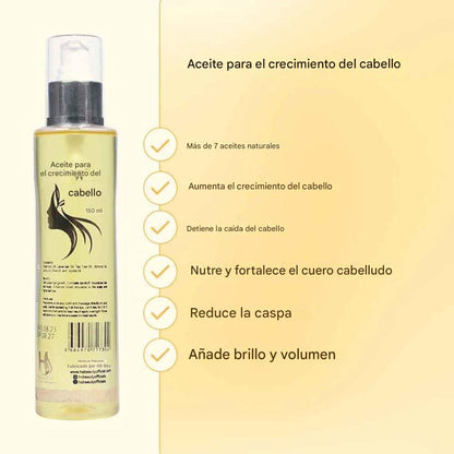 Aceite para el crecimiento del cabello