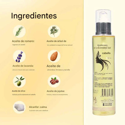 Aceite para el crecimiento del cabello