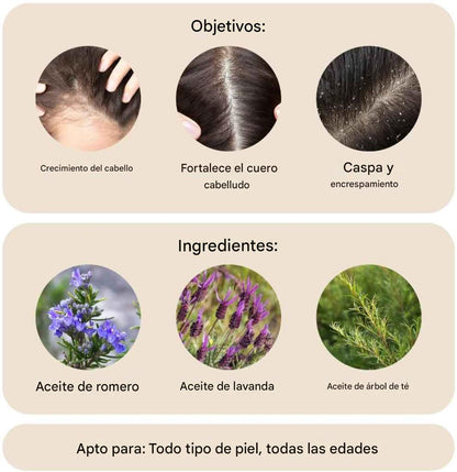 Aceite para el crecimiento del cabello