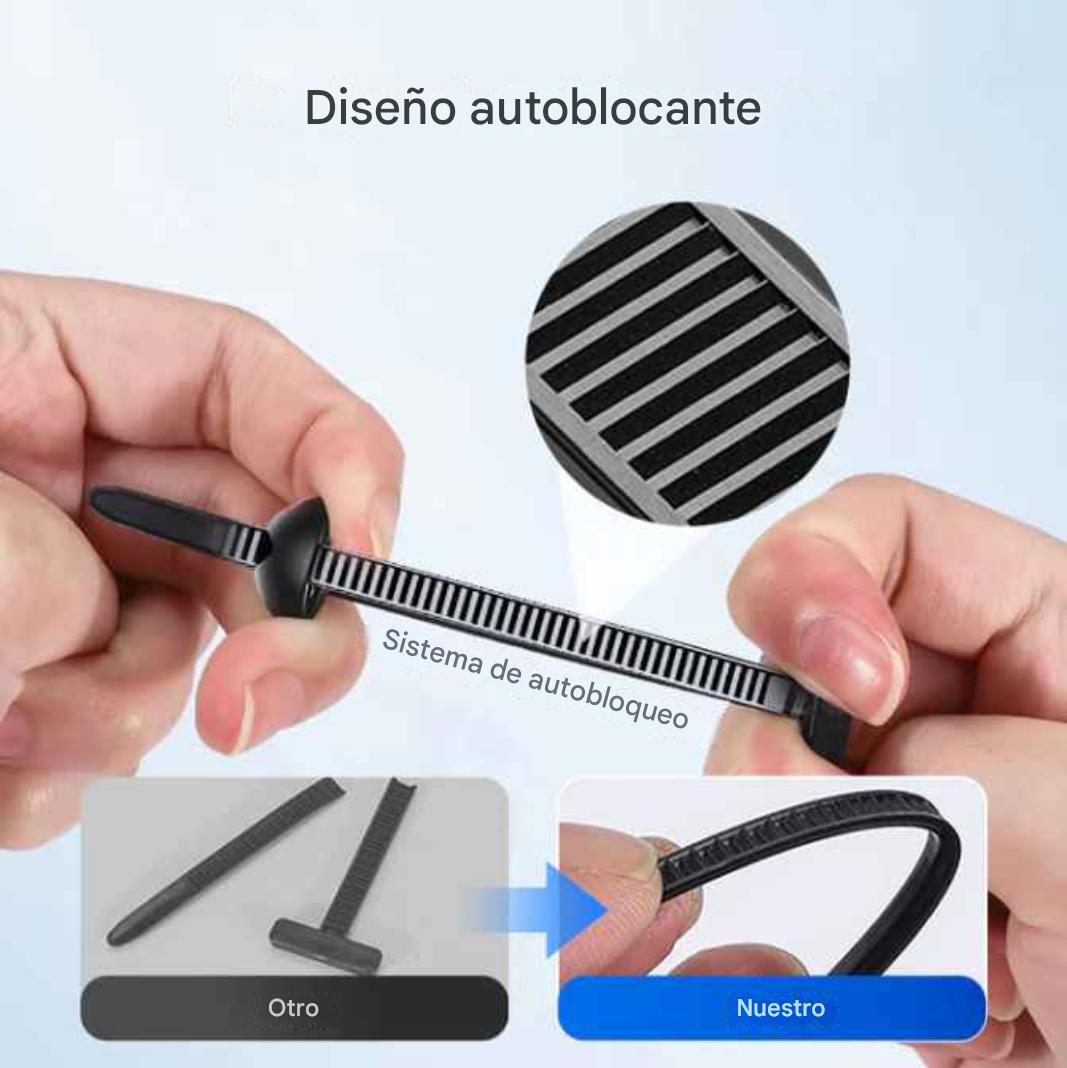 Paquete de 50 Hebilla universal de nailon para bridas