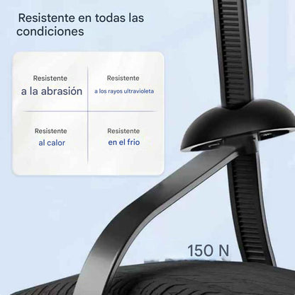 Paquete de 50 Hebilla universal de nailon para bridas