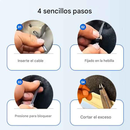 Paquete de 50 Hebilla universal de nailon para bridas