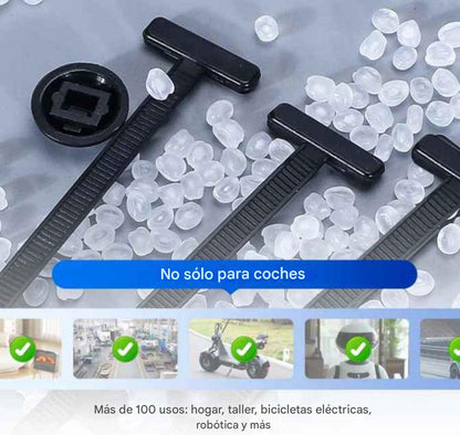 Paquete de 50 Hebilla universal de nailon para bridas