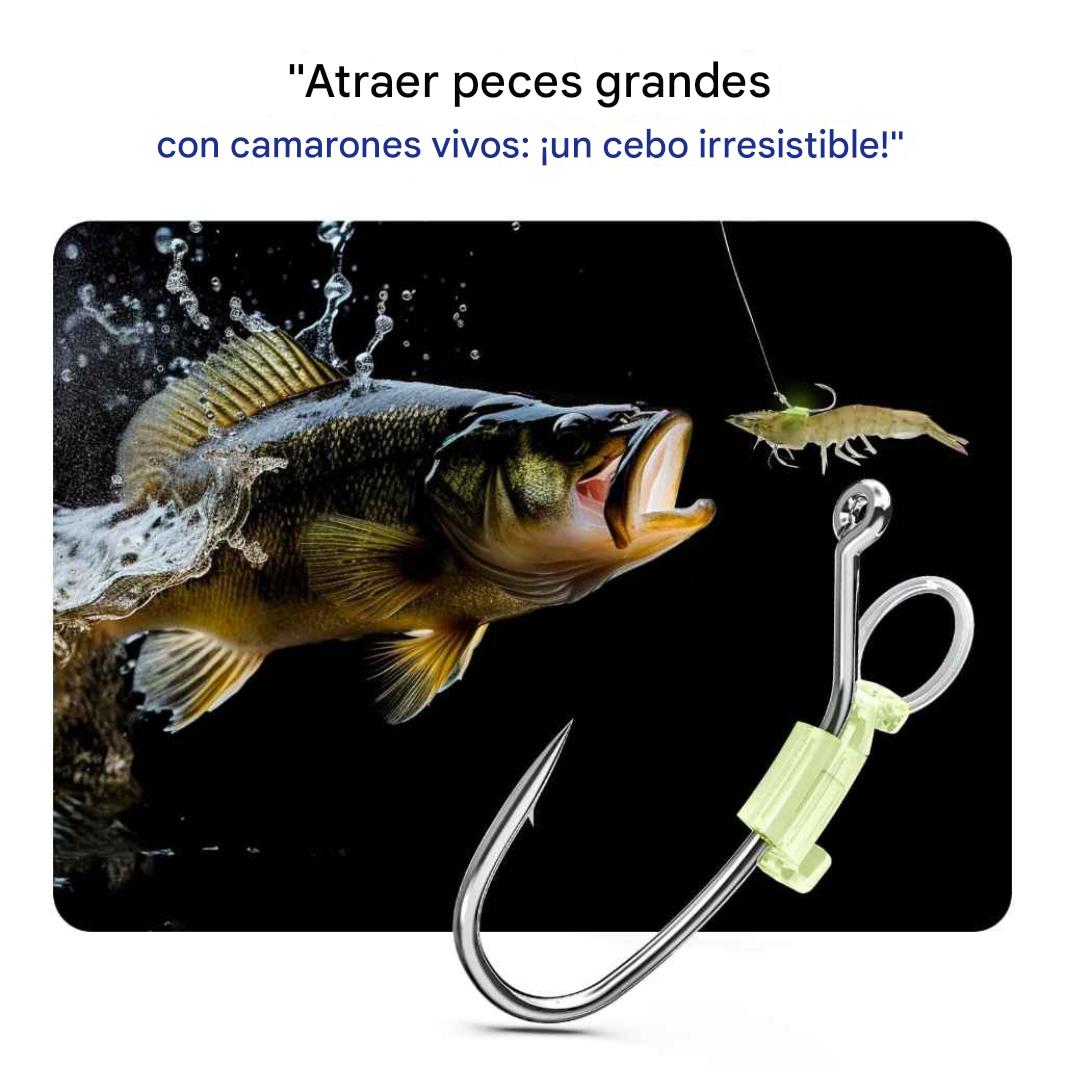 Anzuelos luminosos para camarones vivos (Paquete de 10)