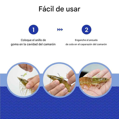 Anzuelos luminosos para camarones vivos (Paquete de 10)