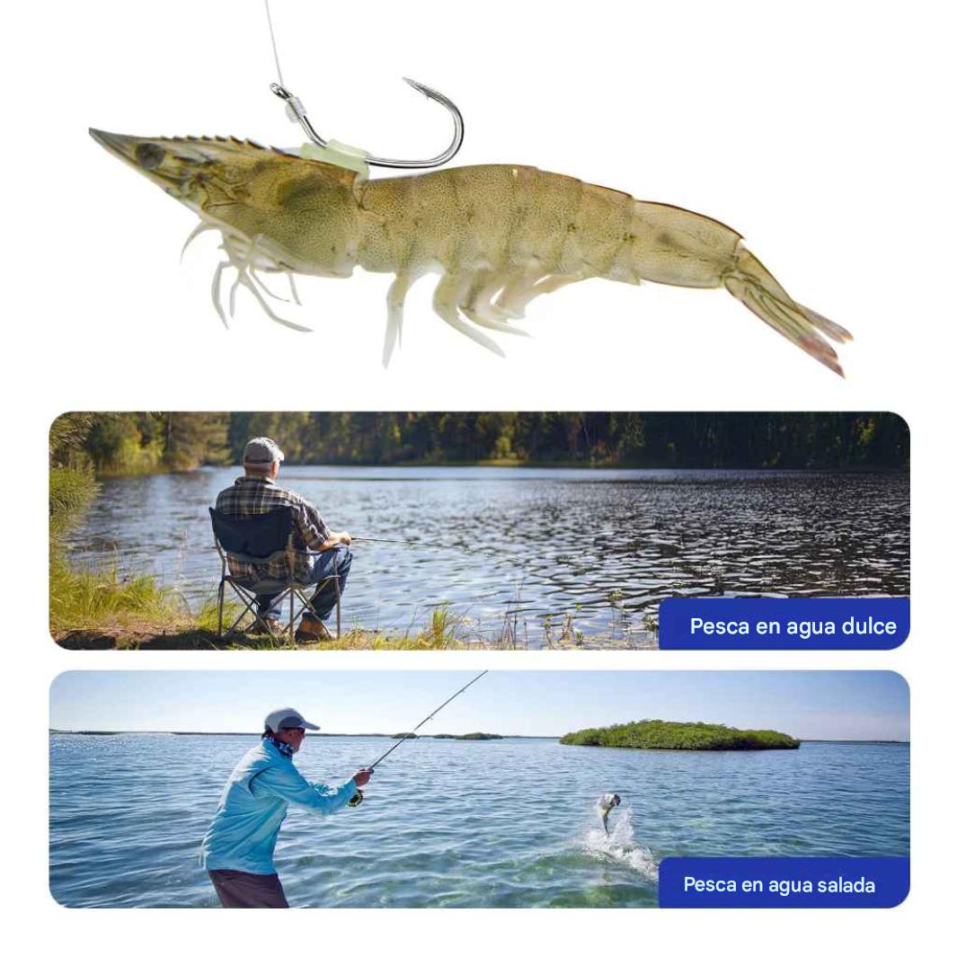 Anzuelos luminosos para camarones vivos (Paquete de 10)