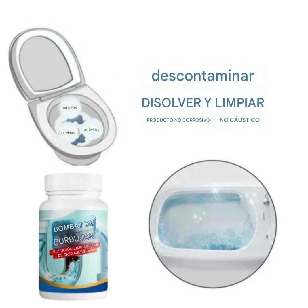 Solución instantánea para limpiar rápidamente tuberías de desagüe.