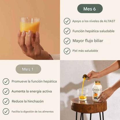 Dose suplemento para la salud hepática