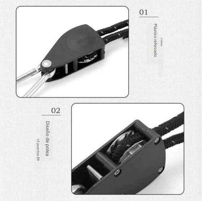 Cuerda de camping portátil ajustable y fija