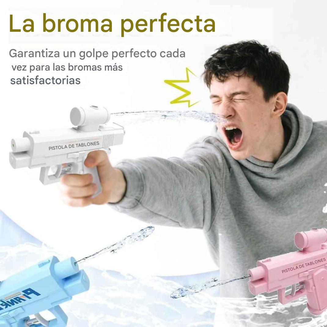 Pistola de agua bidireccional broma divertida y refrescante