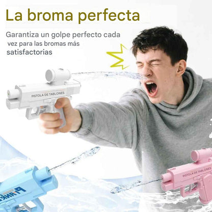 Pistola de agua bidireccional broma divertida y refrescante