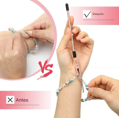 Herramientas auxiliares para cierres de pulsera con funda protectora antideslizante