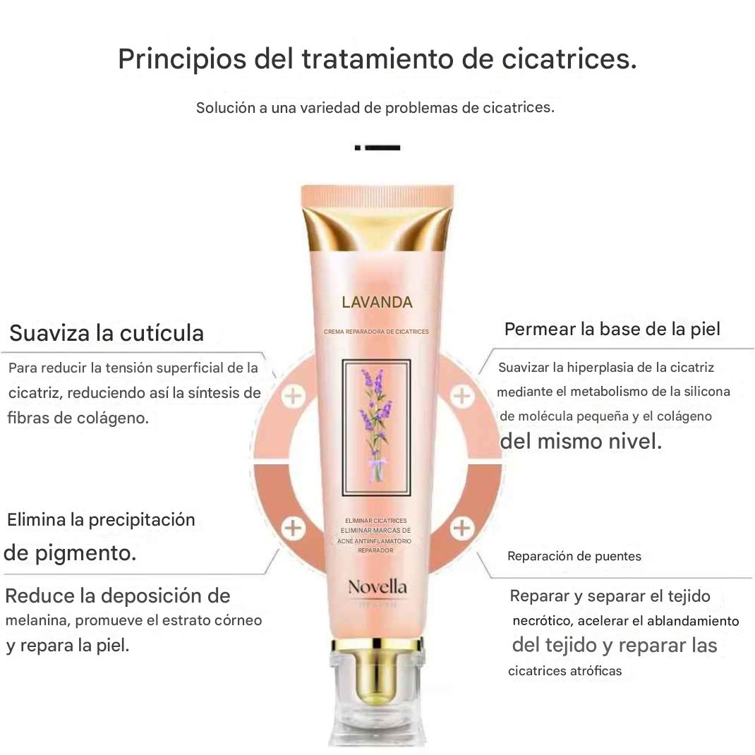 Novella™: Crema reparadora de cicatrices de lavanda - Fórmula clínicamente probada