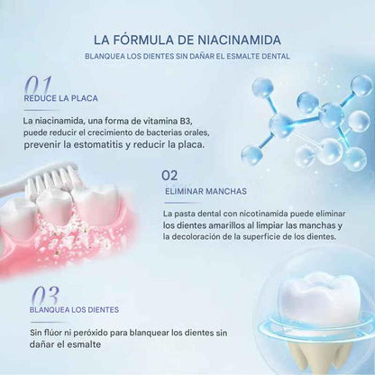 Pasta dental blanqueadora con niacinamida - ¡Para dientes más blancos y saludables!