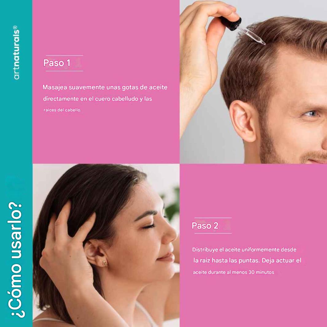 Aceite de ricino y romero para el crecimiento