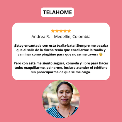 Bata de baño suave y grueso con bolsillo y bonito nudo de mariposa TELAHOME