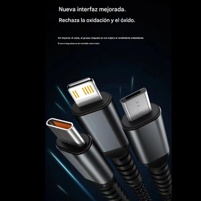 🎁 PAGA 1 LLEVA 2 Cable 3 en 1 de carga superrápida
