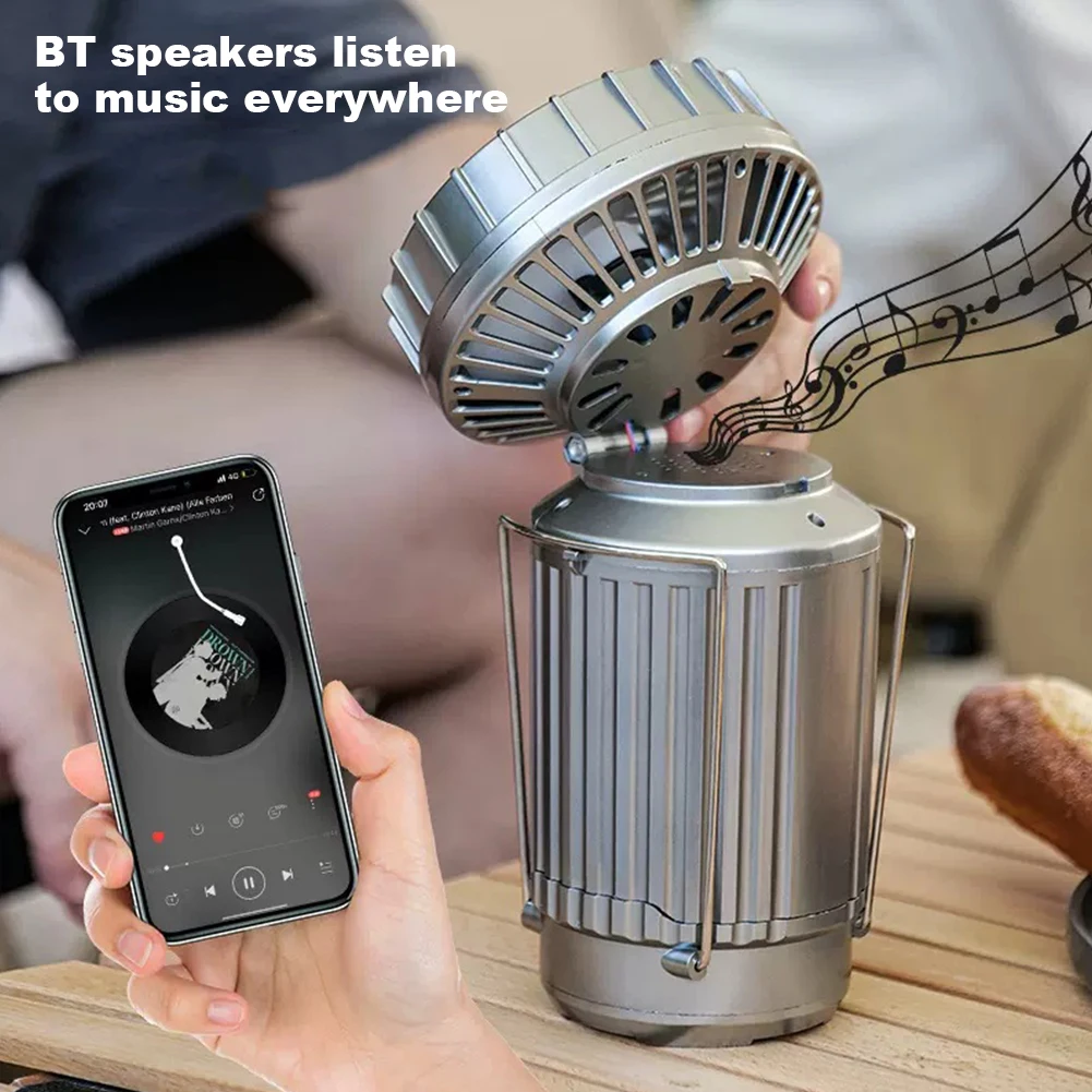 Outdoor - Lampara ventilador solar 5 en 1