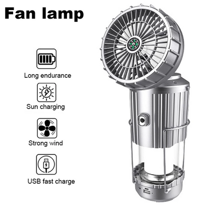 Outdoor - Lampara ventilador solar 5 en 1