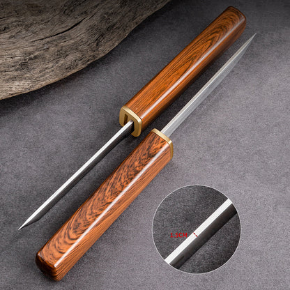 Fénix Cuchillo doble con mango de madera portátil