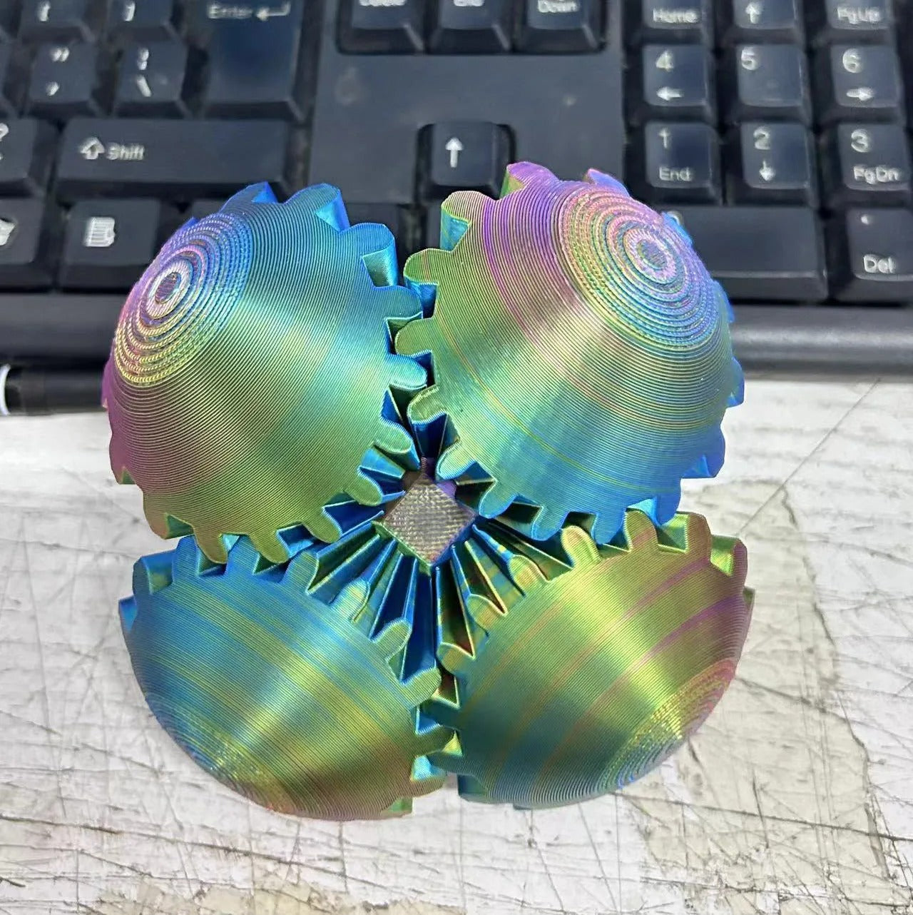 Bola de engranajes antiestrés