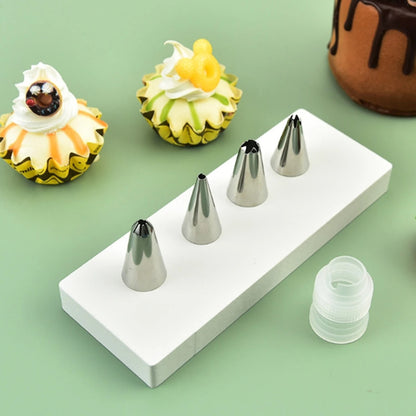 Pistola para decoración de pasteles (incluye 4 boquillas y bolsa para crema)