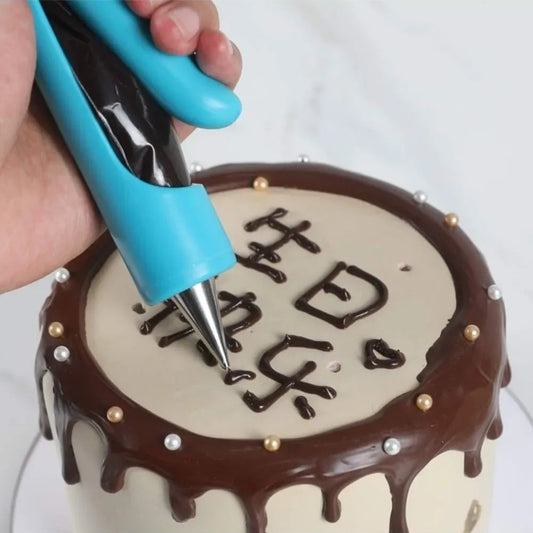 Pistola para decoración de pasteles (incluye 4 boquillas y bolsa para crema)