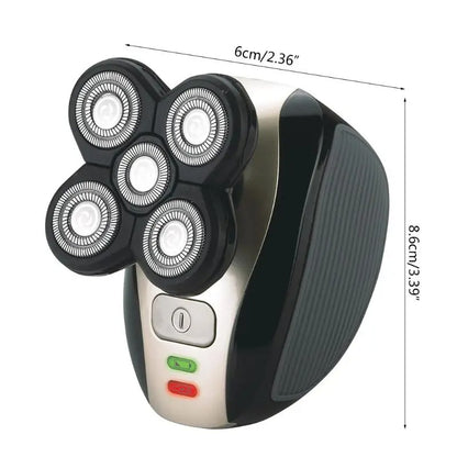 Maquinillas de afeitar eléctricas con cabezal de titanio 5D mejoradas y recortador de pelo de nariz