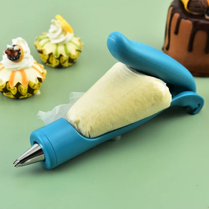 Pistola para decoración de pasteles (incluye 4 boquillas y bolsa para crema)