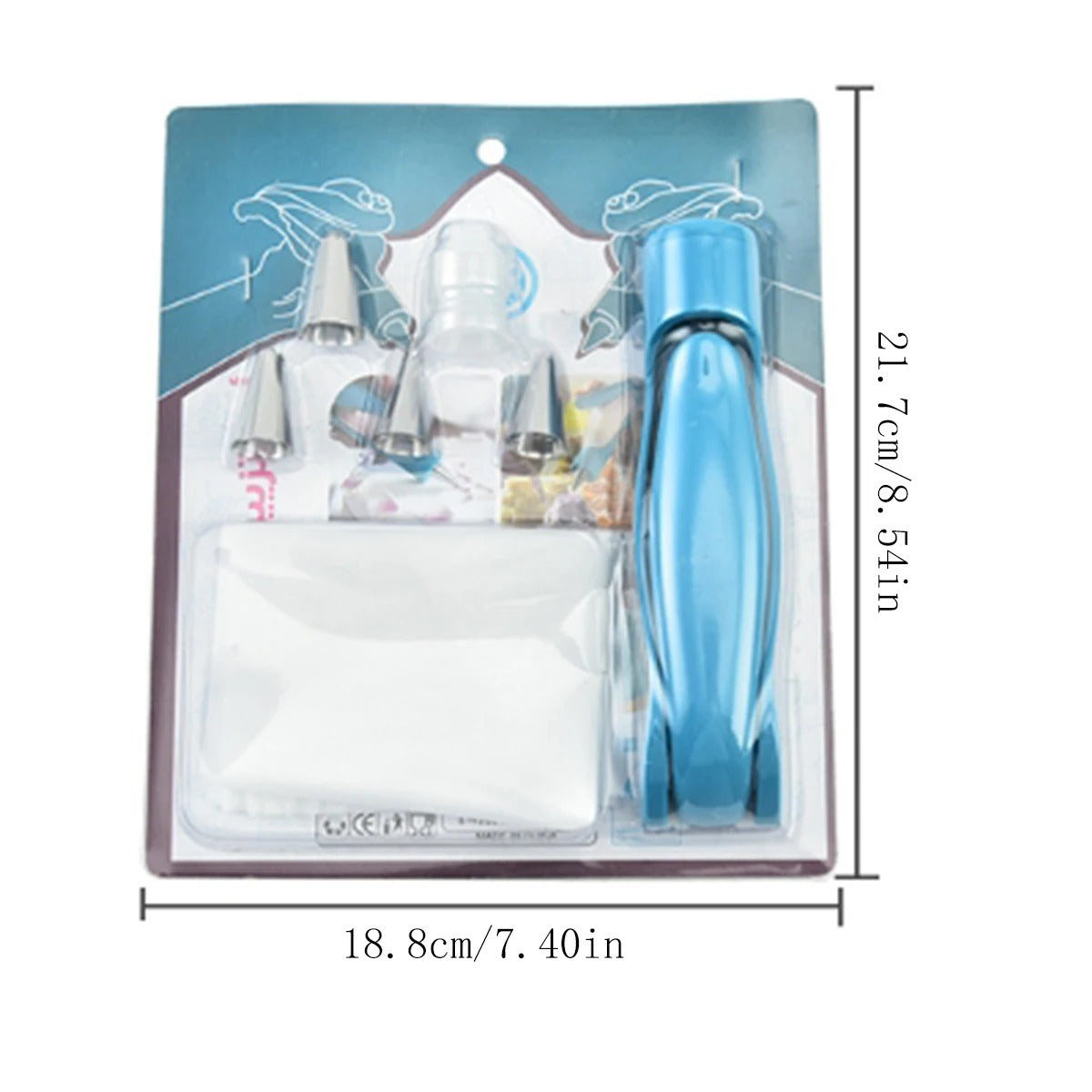 Pistola para decoración de pasteles (incluye 4 boquillas y bolsa para crema)