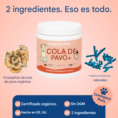 Probiótico de cola de pavo