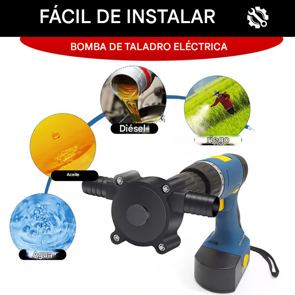 Bomba de agua para taladro transferencia de agua, gasolina, aceite, diesel