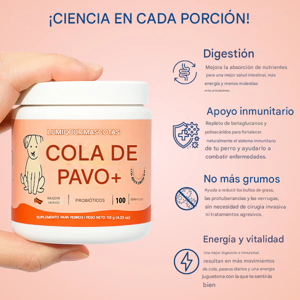 Probiótico de cola de pavo