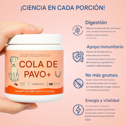 Probiótico de cola de pavo