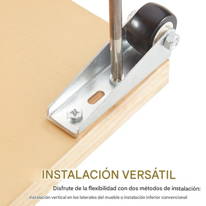 Ruedas laterales de perfil bajo para muebles