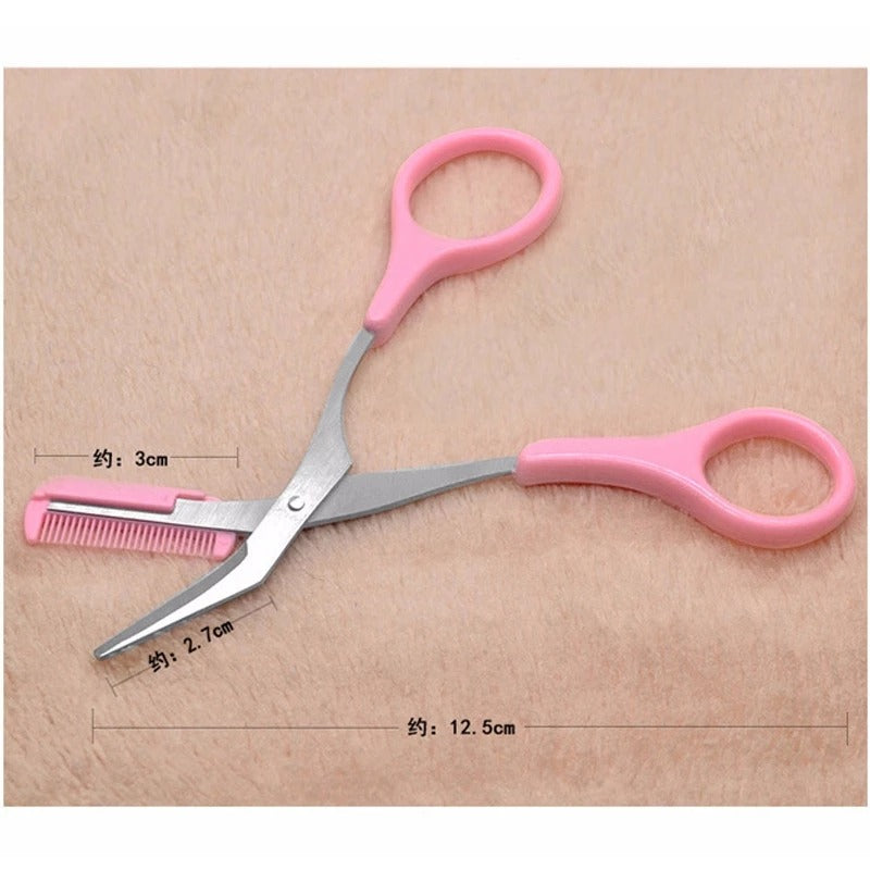 Tijeras de corte perfecto  para cejas con peine más perfilador